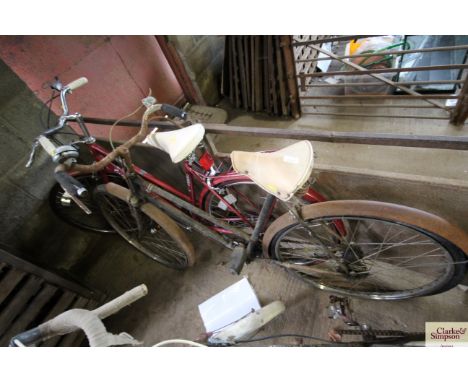 A vintage ladies single speed bicycle