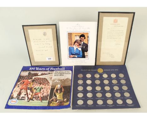 A Winston Churchill 1948 signed letter on House of Commons notepaper, Buckingham Palace letter, Charles and Diana Royal Weddi