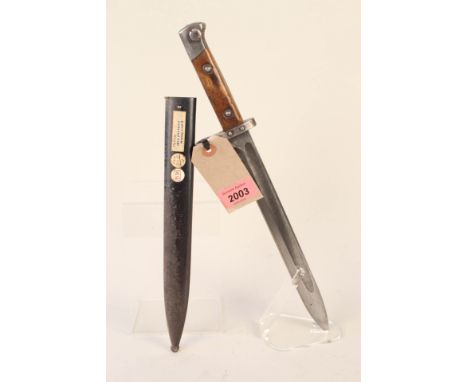 A Czech model 1895 Mannlicher bayonet with scabbard