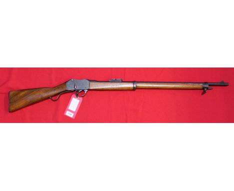 A .22 cal Martini action rifle (Enfield) conversion from a .303, S/No.27, this item can only be purchased by someone with a c
