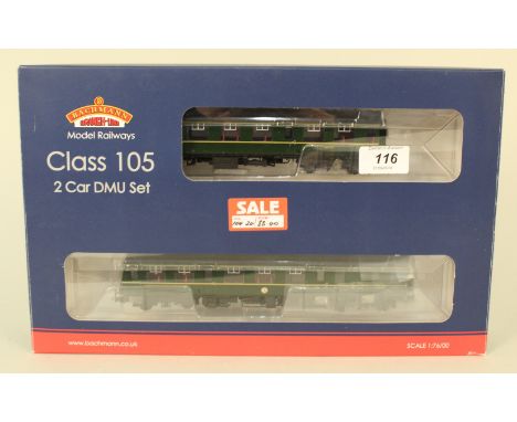 A boxed Bachmann 00 gauge class 105 two car DMU set