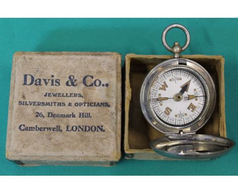 A 1917 dated 'Dennison' pocket compass