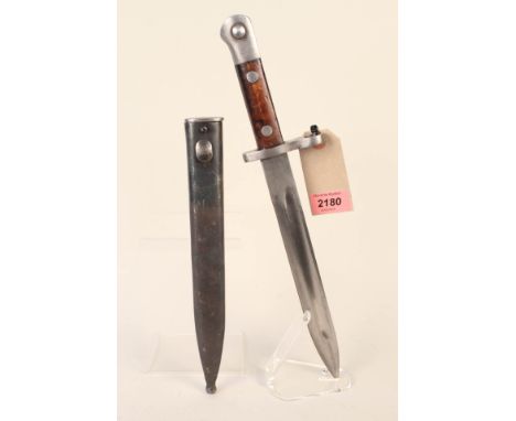 A Turkish knife bayonet with scabbard (M1946?)