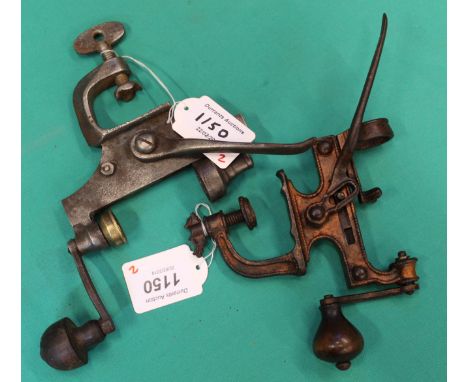 Two French re-loading tools, one 12 bore, the other a 16 bore