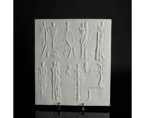 Skulptur FIGURENRELIEF , Edgar Augustin (1936-1996)  "Limitiert: Stück 2 von 35 Original Zertifikat inkl." PROVENIENZ: Limiti