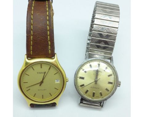 Two wristwatches; a Tissot date Stylist and a Rotary Avenger