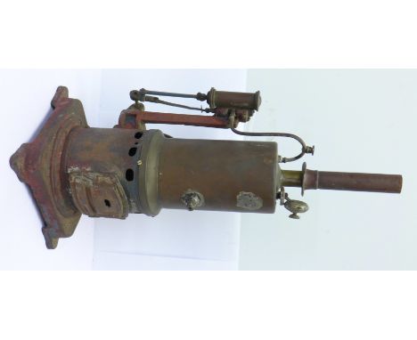 A single cylinder vertical boiler steam engine, 38cm