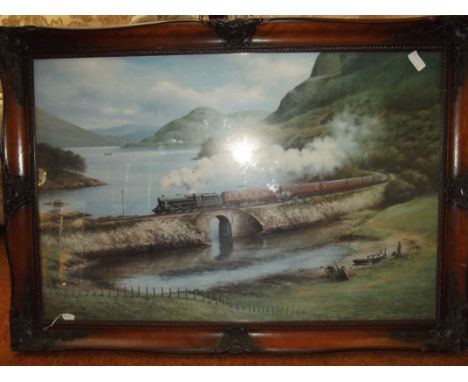 Framed railway print