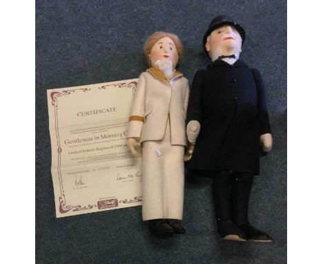 STEIFF: A boxed figure of a gentleman together with another figure of a lady. Est. £30 - 340.