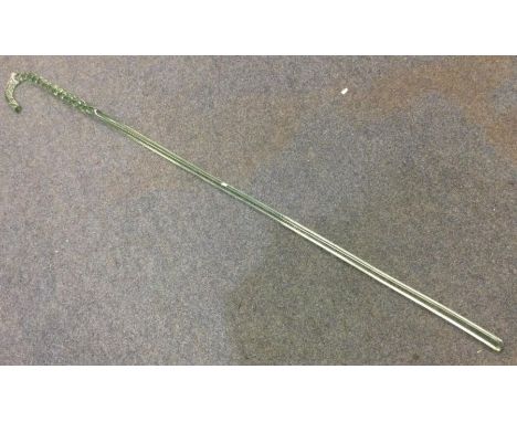 A large tapering glass walking stick. Est. £50 - £80.
