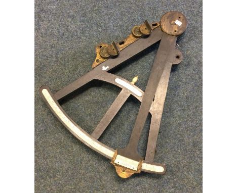 An unusual ebony mounted Maritime compass. Est. £30 - £50.