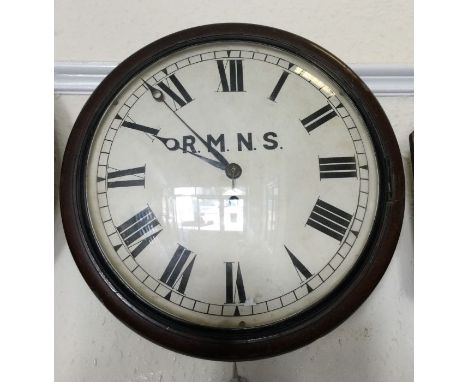 An Antique mahogany framed Naval wall clock. Est. £150 - £200.
