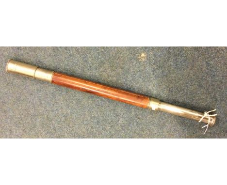 A heavy two drawer telescope by Ross, retailed by Gieves of London. Est. £50 - £80.