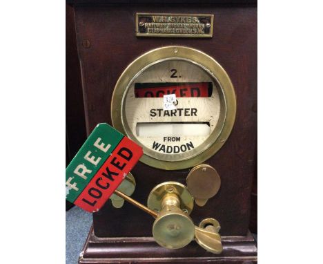 A W R SYKES Railway Signal Works of Clapham, London South Western Lock and Block signal starter. Est. £200 - £300.