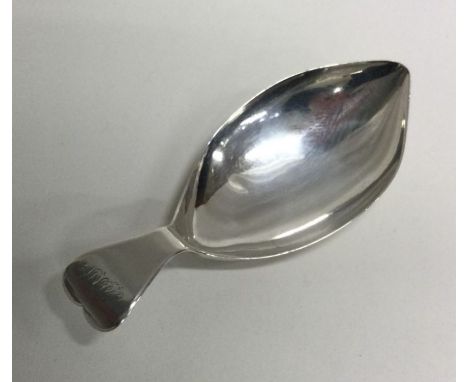 A George III silver caddy spoon. Birmingham. By William Pugh. Approx. 9 grams. Est. £50 - £80.