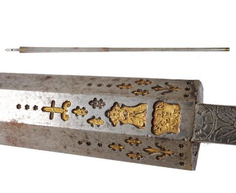 dating: Early 19th Century provenance: Naples, Two-stage, 17,1 mm cal. barrel. Octagonal at the first part, featuring various