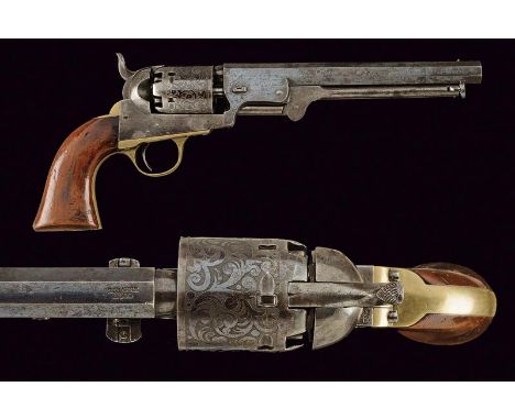 dating: Third quarter of the 19th Century provenance: Belgium, Octagonal, rifled, 36 cal. barrel, marked 'COLT BREVETE', with