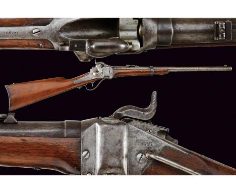 dating: Third quarter of the 19th Century provenance: USA, Rifled, round, 50 cal. barrel with foresight and adjustable rear s