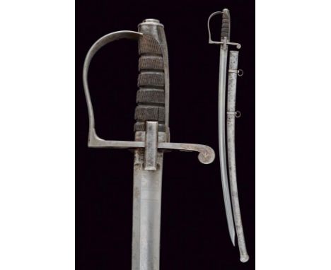 dating: Mid 19th Century provenance: Piedmont, Curved, single-and false-edged, tipped blade with wide fuller becoming double 