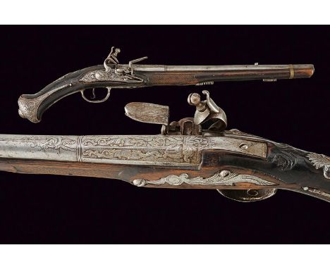 dating: 18th Century provenance: Europe, Octagonal and round, smoothbore, two-stage, 15 mm cal. barrel at the nozzle, with ri