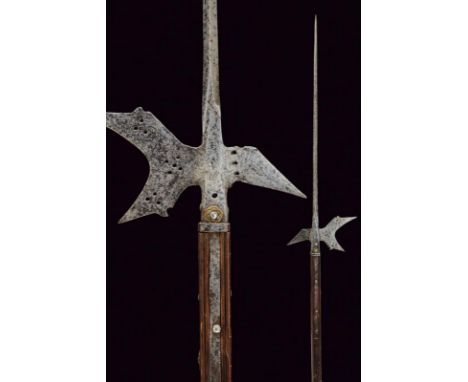 dating: circa 1600 provenance: Italy, The head made of iron with long cusp of square section. Highly hollow axe provided with