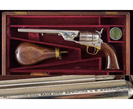 dating: Third quarter of the 19th Century provenance: USA, 44 cal, Colt, center fire, 8” barrel. Serial n° 1964xx. Transition