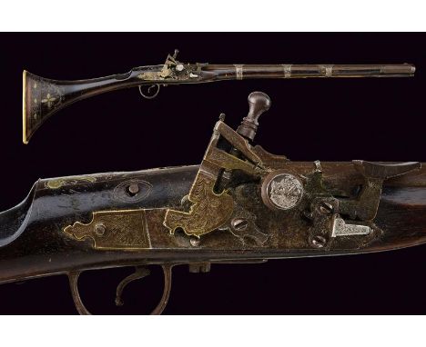 dating: Mid 19th Century provenance: North Africa, Smooth, iron, octagonal, 13 mm cal. barrel with rear sight at the base and