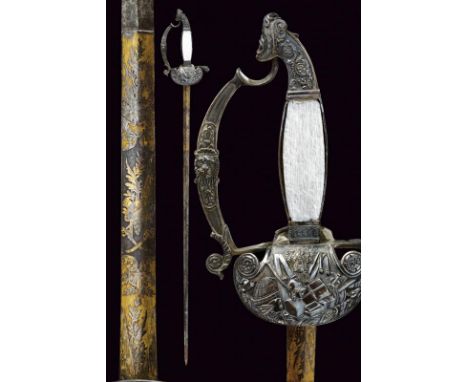 dating: Mid 19th Century provenance: Europe, Double-edged blade of lozenge section, lenticular at the first part with fine en