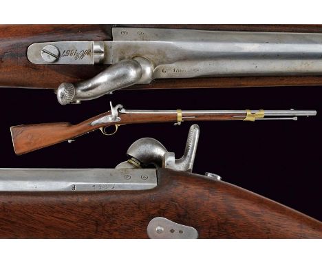 dating: Third quarter of the 19th Century provenance: France, Rifled, round, 18 mm cal. barrel (signs of use on the inner sid