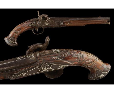 dating: Second half of the 18th Century provenance: Karlsbad, Smooth, two-stage, 15 mm cal. barrel, octagonal and decorated w