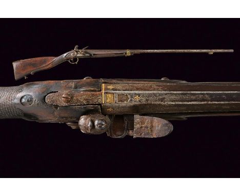 dating: First half of the 19th Century provenance: North Italy, Smooth, two-stage, 15 mm cal.barrel, octagonal at the first p