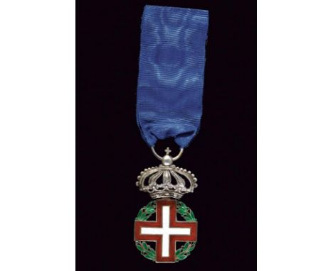dating: First half of the 19th Century provenance: Sardinian Kingdom, Silver cross, enameled in red and white on one side, en