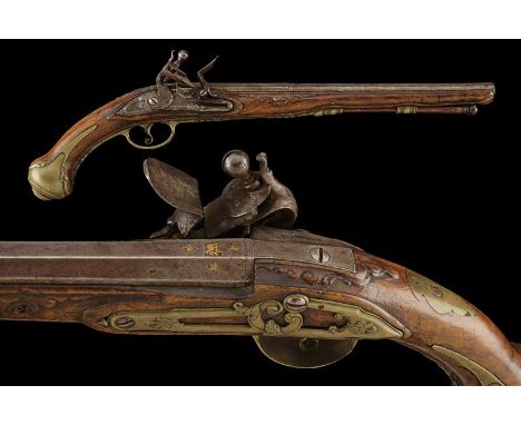 dating: Mid 18th Century provenance: Brescia, Long, smoothbore, two-stage, 13 mm cal. barrel, octagonal and horse-shaped at t