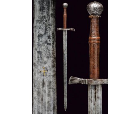 dating: first quarter of the 16th Century provenance: Venice, Wide, straight blade, the first part with fuller at the centre 