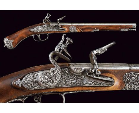 dating: 17th Century provenance: Brescia, Long, smoothbore, four-stage, 13 mm cal. barrel, octagonal and with rivers at the f