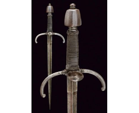 dating: circa 1600 provenance: Germany, Strong, straight blade of lozenge section, slightly-hollow sides, tang with longitudi
