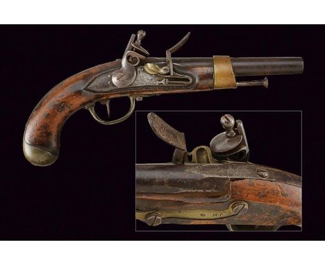 dating: first quarter of the 19th Century provenance: France, Round, smoothbore, 17,3 mm cal. barrel, with octagonal base, be