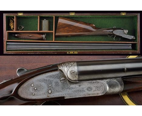 dating: 1881 provenance: London, Smooth, round, 12 gauge barrels (perfect bores), refreshed bluing, marked on the rib 'J. Pur