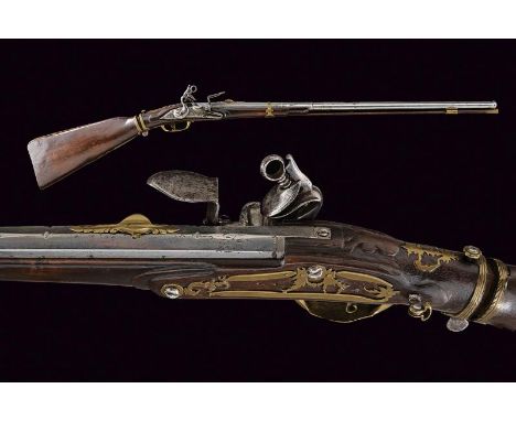 dating: Second half of the 18th Century provenance: North Italy, Smooth, four-stage, 13 mm cal. barrel, octagonal at the firs