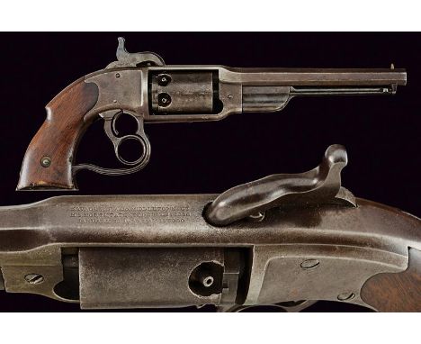 dating: Third quarter of the 19th Century provenance: USA, Octagonal, rifled, 36 cal. barrel, with foresight, smooth, six-sho