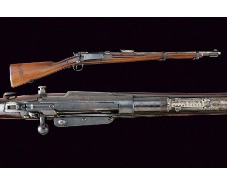 dating: 1891 provenance: Denmark, Rifled, round 8 x 58R cal. barrel, marked 'A 6471' and with various marks, ring nut with fo
