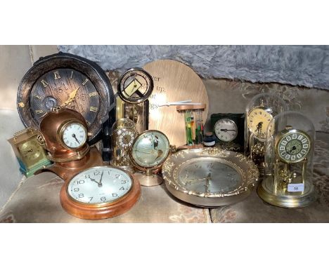 Clocks - anniversary clock;  novelty ships helmet clock;  etcThis lot must be collected from S44 5SU on Friday 23/4/21 betwee