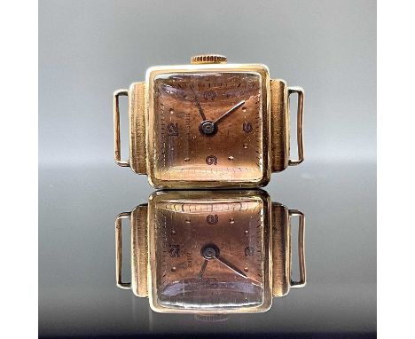 An 18k rose gold ladies Swiss manual wind dress wristwatch with 15 jewel movement, the case back weighs 2g.Condition report: 