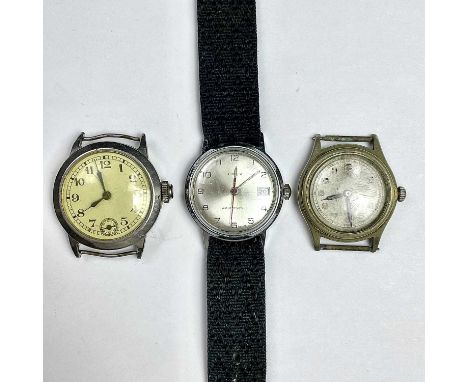 Three gentlemans manual wind wristwatches, one by Norexa.