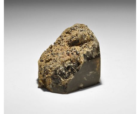  . A very unusual specimen of brookite with numerous crystals on a single smoky quartz crystal, from Magnet Cove, Arkansas, U