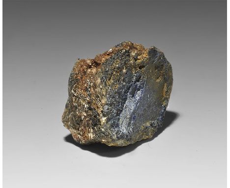  . Crystals of lazulite in matrix, with old Gregory, Bottley and Lloyd label reading: 'LAZULITE, Madagascar', in old white ca