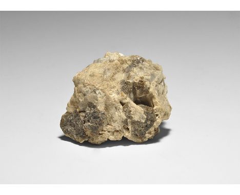  . A number of dodecahedral garnets (probably spessartite) protruding from a matrix of feldspar, from the Gregory, Bottley an