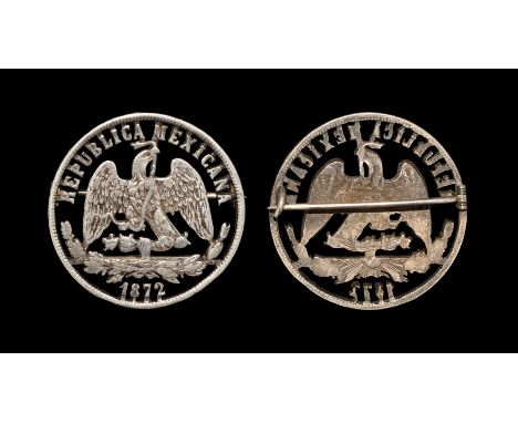  Dated 1872 and undated. Durango(?). Obv: eagle with snake with date below and REPUBLICA MEXICANA legend. Rev: liberty cap on