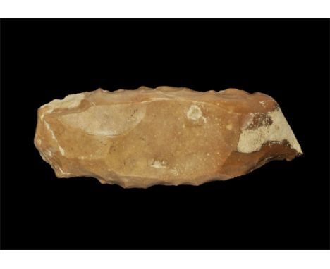  Neolithic, 5th-2nd millennium BC. A large and classic flint core in the characteristic orange-yellow Grand-Pressigny materia
