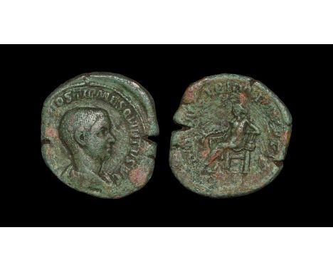  251 AD. Rome mint. Obv: C VALENS HOSTIL MES QVINTVS N C legend with bare-headed, draped bust right. Rev: PRINCIPI IVVENTVTIS